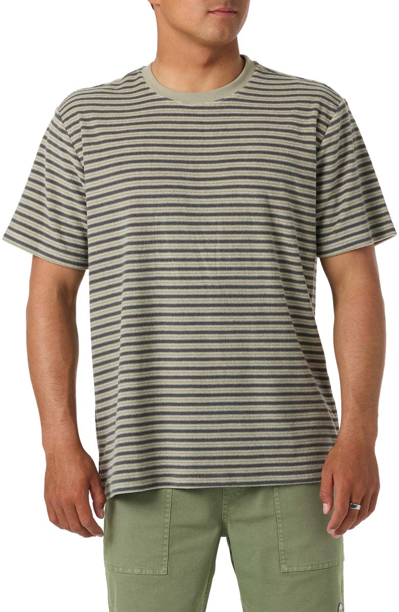 O'Neill Frontiers Stripe Terry Cloth T-Shirt, Main, color, 