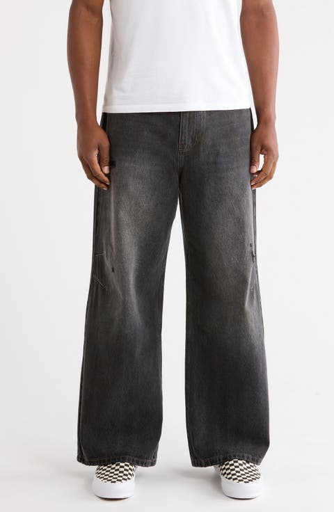 Tapered Knee Denim Pants