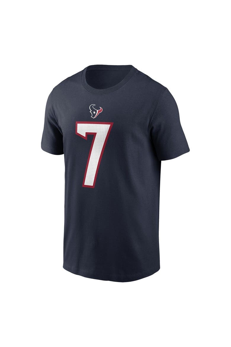Men's Nike C.J. Stroud Navy Houston Texans 2023 NFL Draft First Round Pick Player Name & Number T-Shirt, Alternate, color, Navy