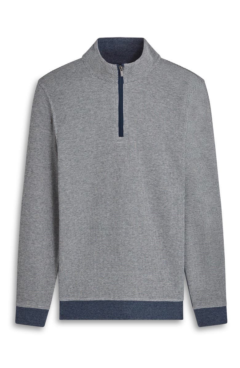 Bugatchi Quarter Zip Pullover, Alternate, color, Navy