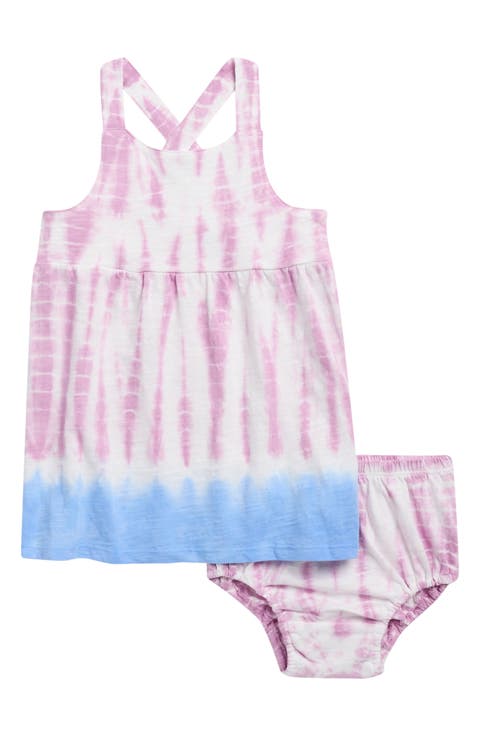 Capri Tie Dye Cotton Blend Dress with Bloomers (Baby)