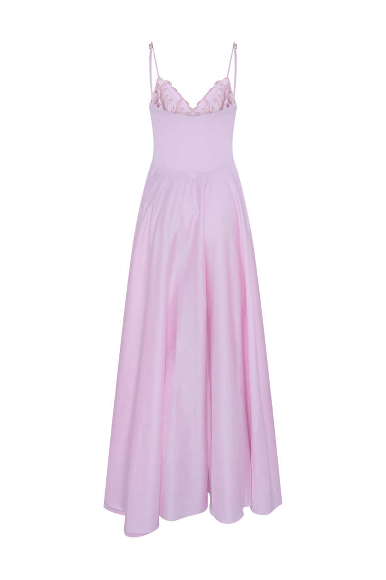 Tricoline Lotus Maxi Dress, Alternate, color, LIGHT PINK