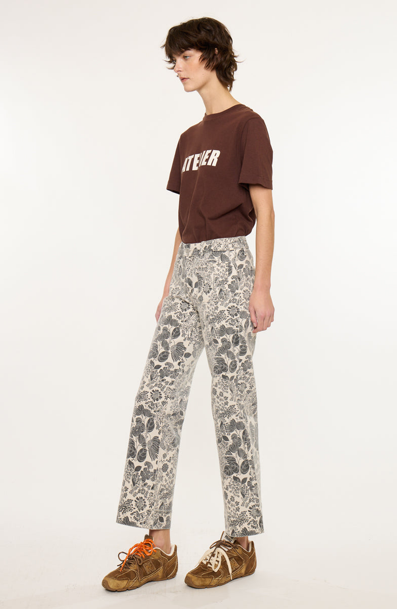 KanCan Shera Mid Rise Ankle Wide Jeans, Alternate, color, Ecru