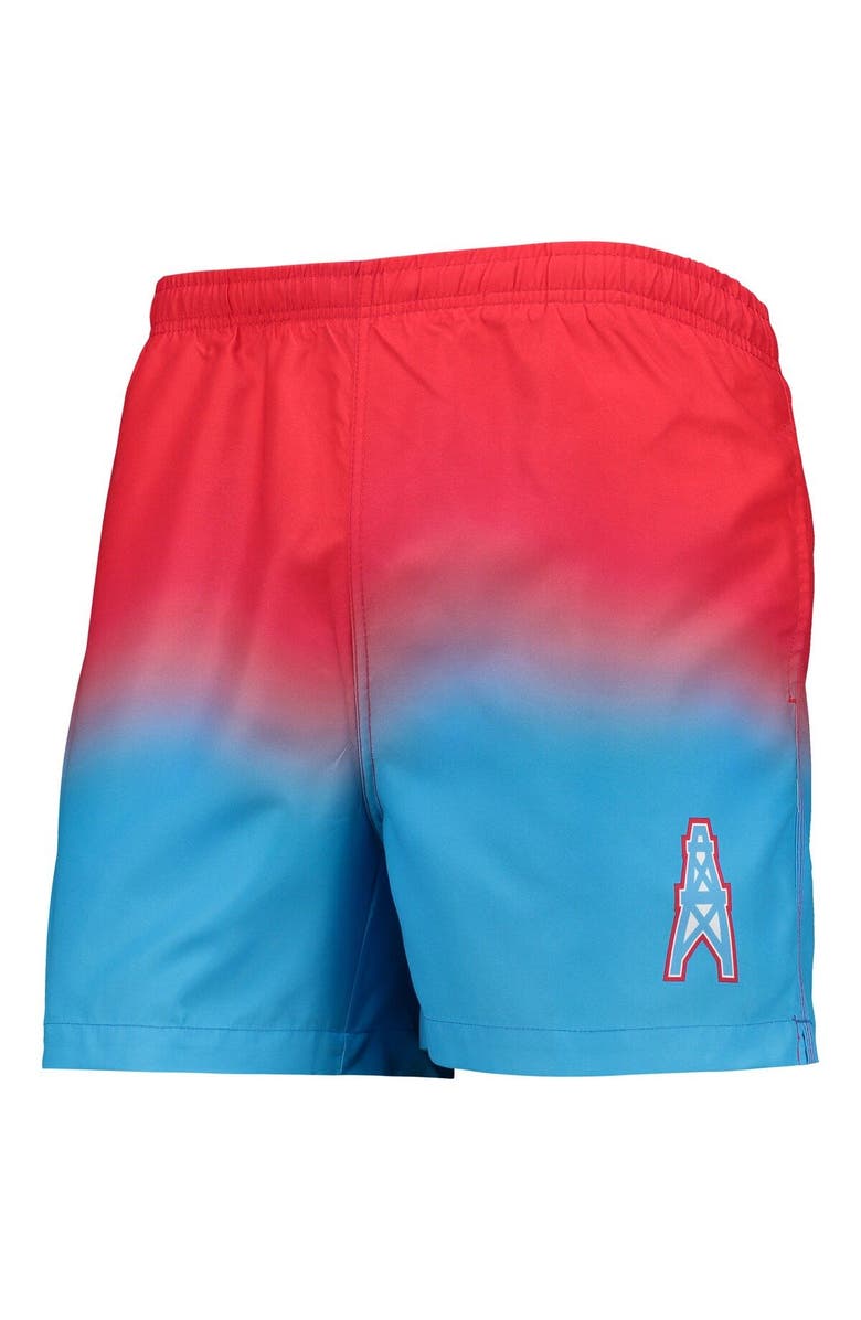 FOCO Men's FOCO Light Blue Houston Oilers Gridiron Classics Retro Dip-Dye Swim Shorts, Alternate, color, 