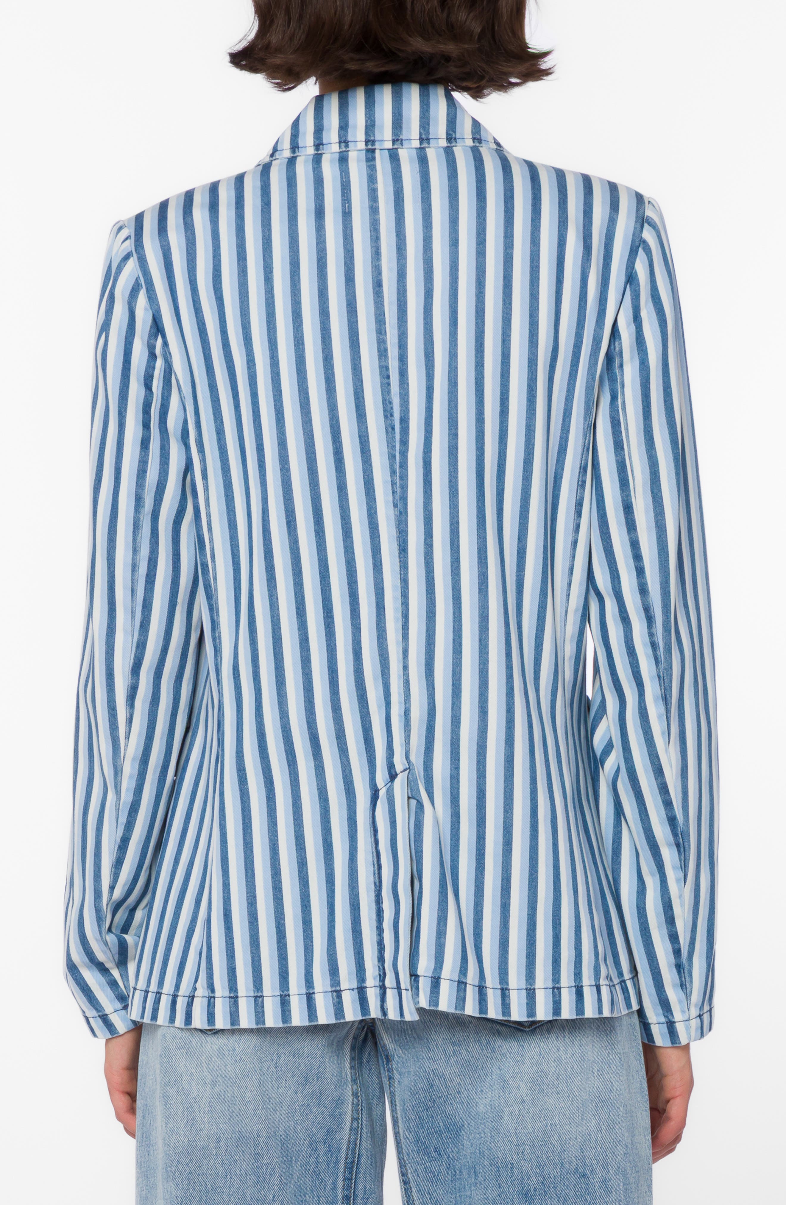 Beni Stripe Denim Blazer - image 2