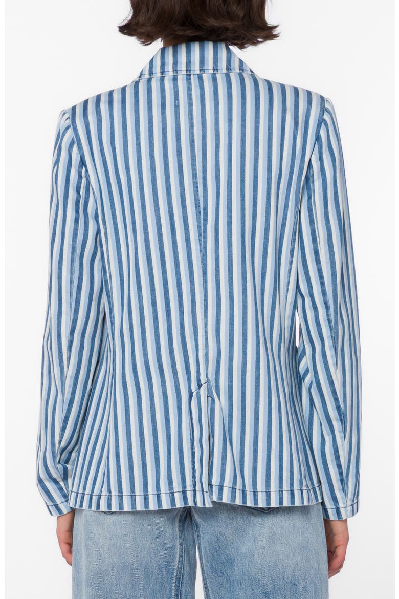 Beni Stripe Denim Blazer, Alternate, color, BLUE STRIPE