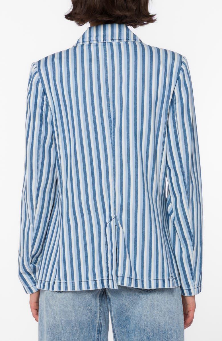 VELVET HEART Beni Stripe Denim Blazer, Alternate, color, Blue Stripe