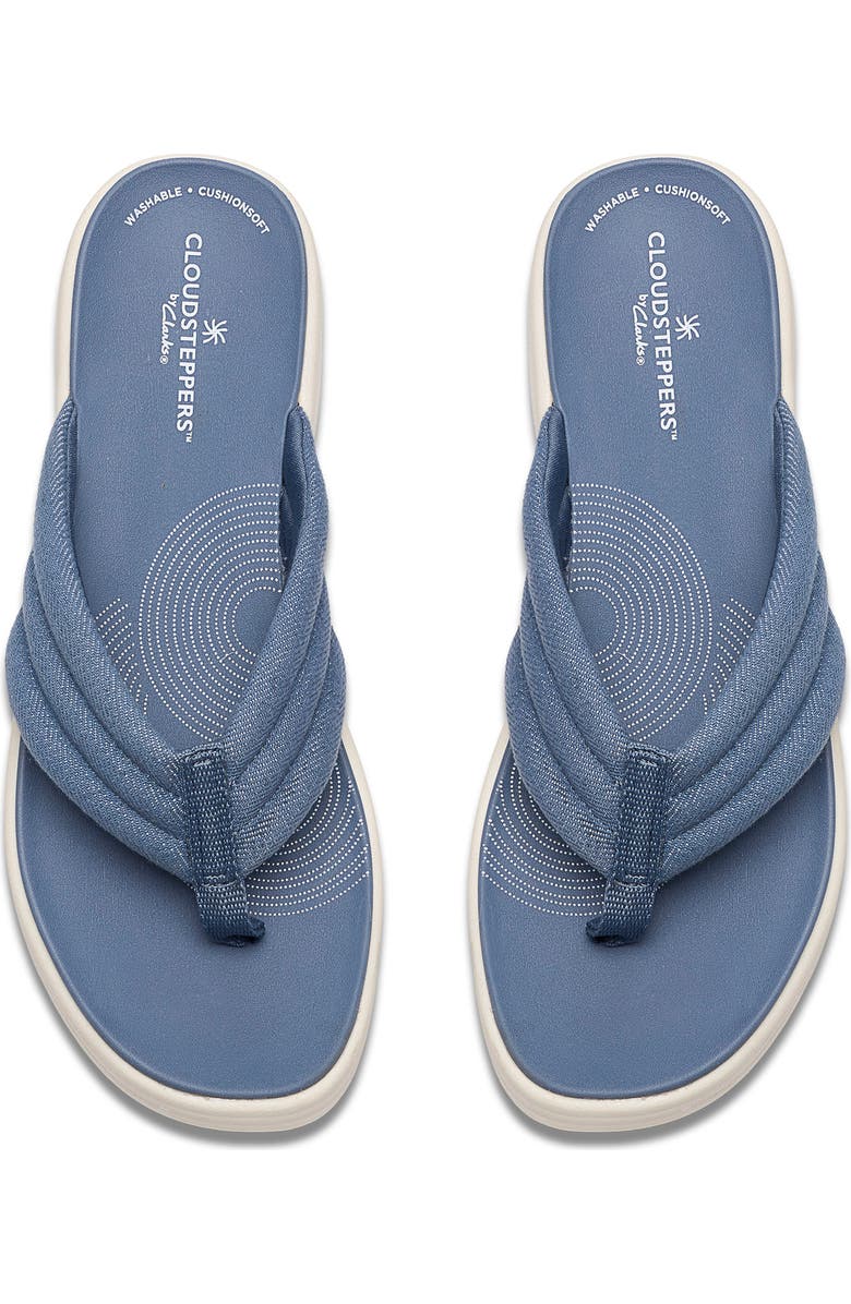 Clarks<sup>®</sup> Drift Carmen Wedge Flip Flop, Alternate, color, Blue Grey