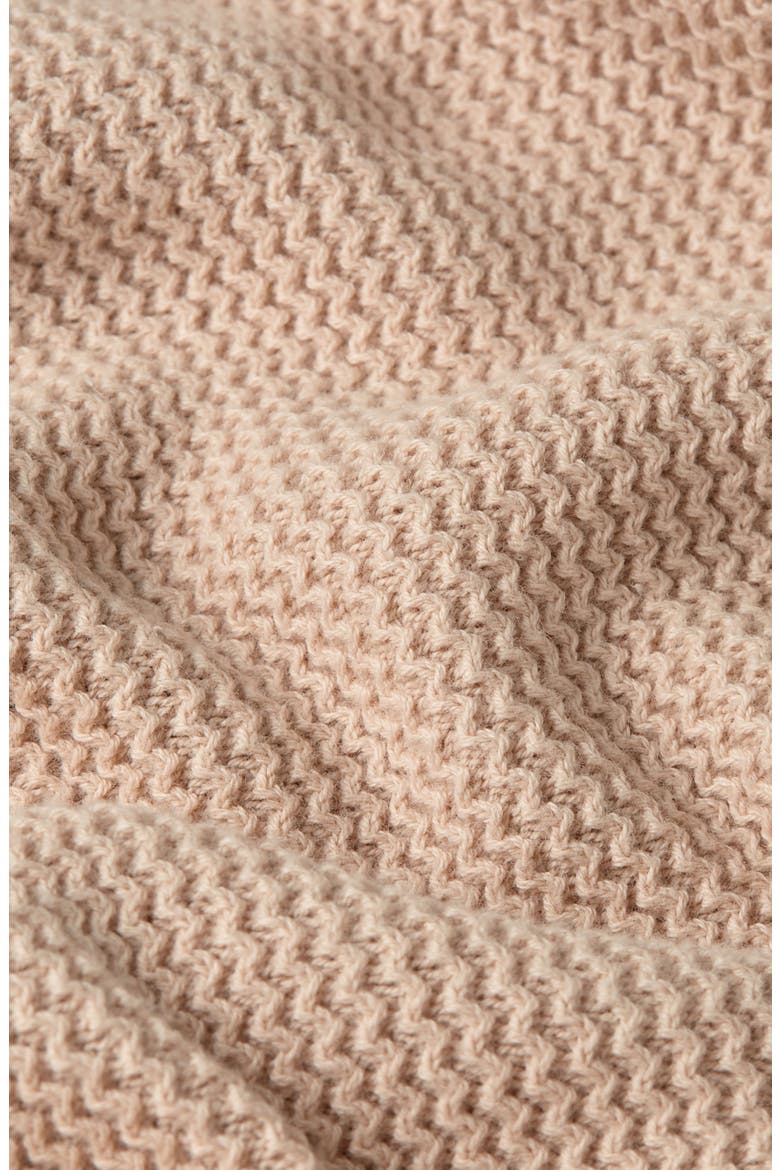 Serrated Organic Cotton Crewneck Sweater, Alternate, color, LINEN