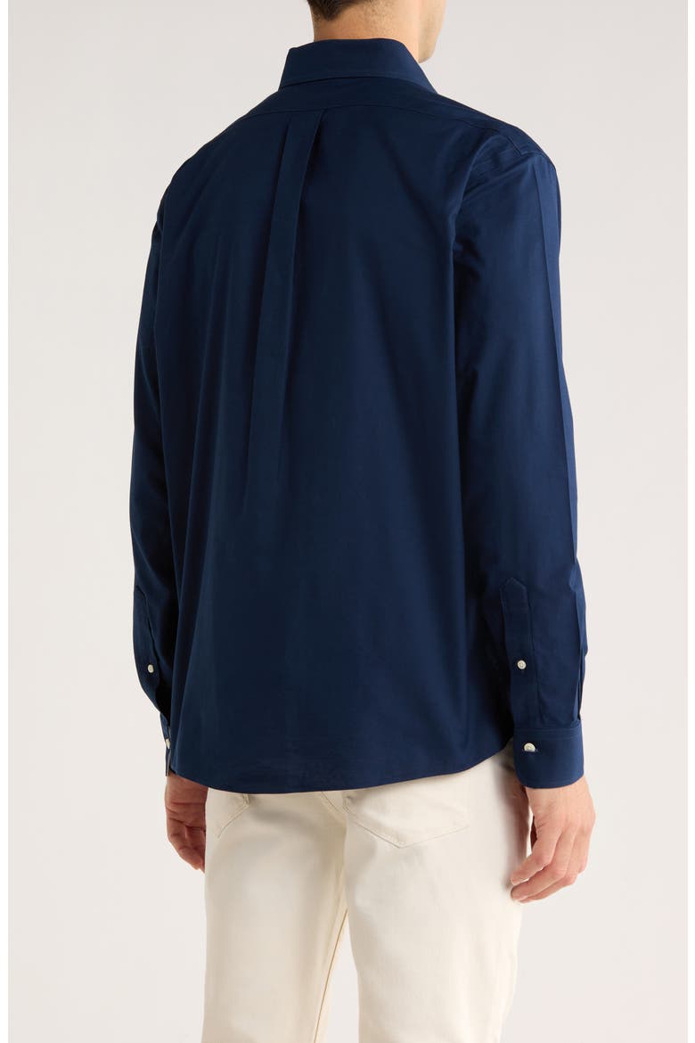 Regular Fit Stretch Button-Down Shirt Regular Fit Stretch Button-Down Oxford Shirt, Alternate, color, NAVY BLAZER