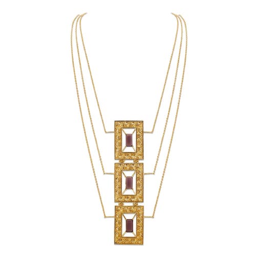 Dhwani Bhansal KAMEL NECKLACE in Gold Plated  product