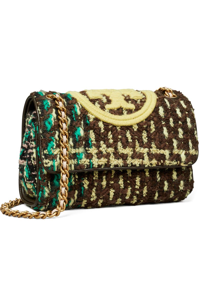 Tory Burch Small Fleming Tweed Wool Blend Convertible Shoulder Bag, Alternate, color,