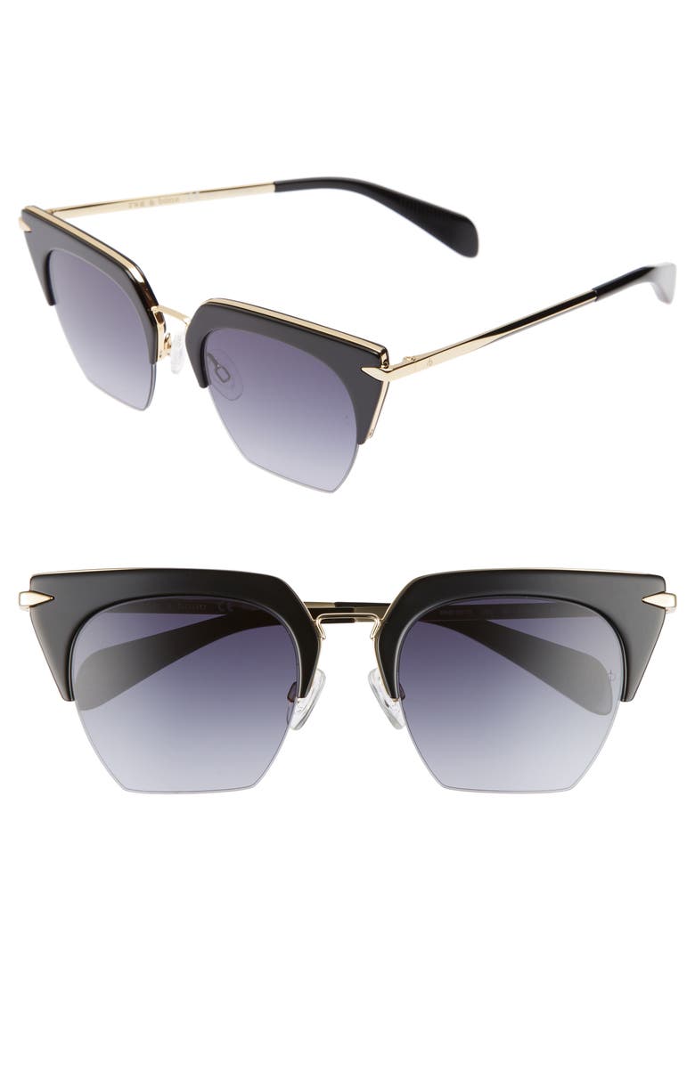 rag & bone 51mm Cat Eye Sunglasses, Main, color,