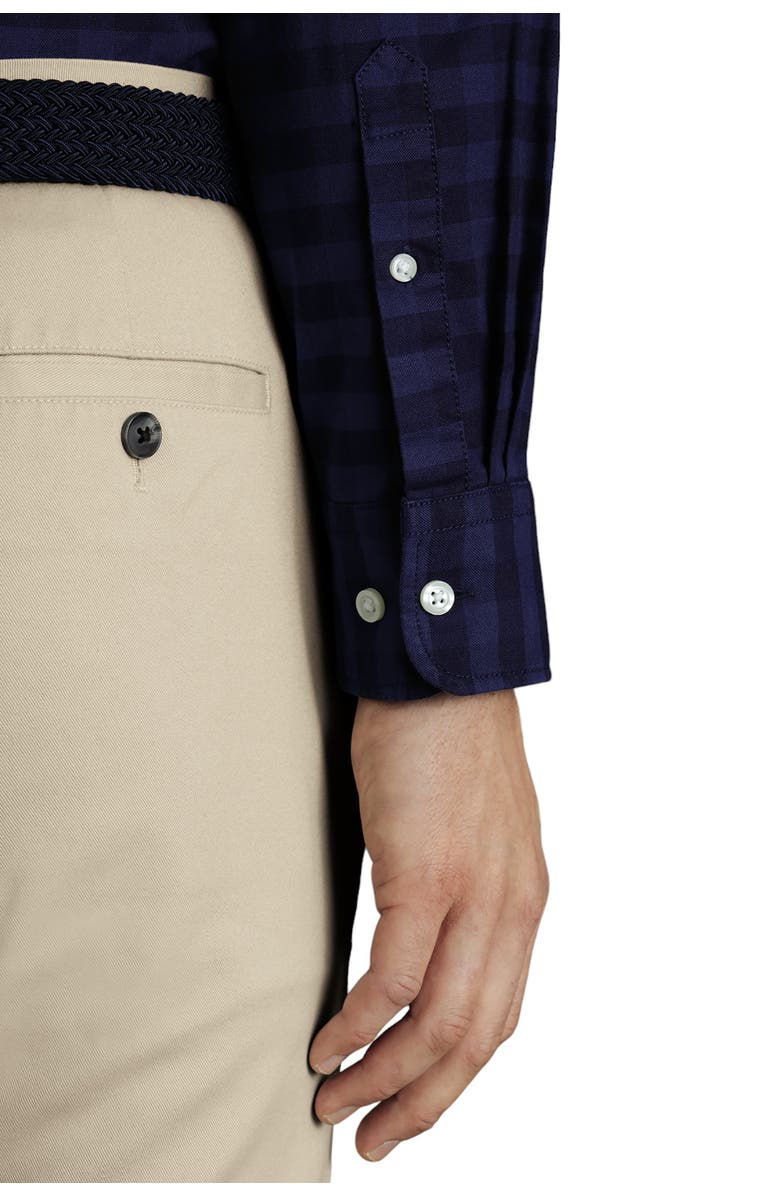 Charles Tyrwhitt Slim Fit Button-Down Collar Washed Oxford Gingham Shirt, Alternate, color, Ink Blue