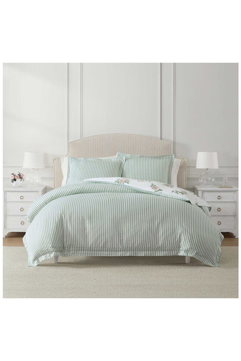 Tea Rose Cotton Sateen Comforter Set, Alternate, color, WHITE/ PEARL PEACH/ PINK CLAY
