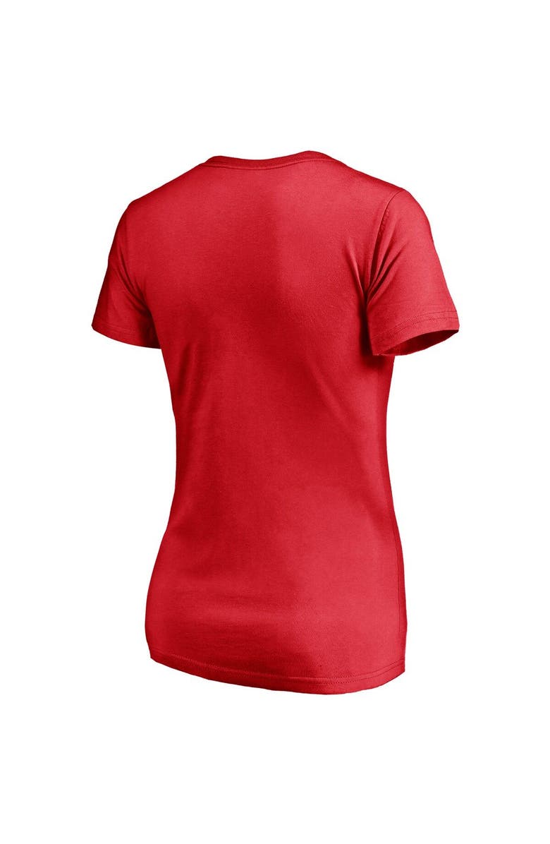 FANATICS Women's Fanatics Branded Red Washington Capitals Mascot In Bounds V-Neck T-Shirt, Alternate, color, 