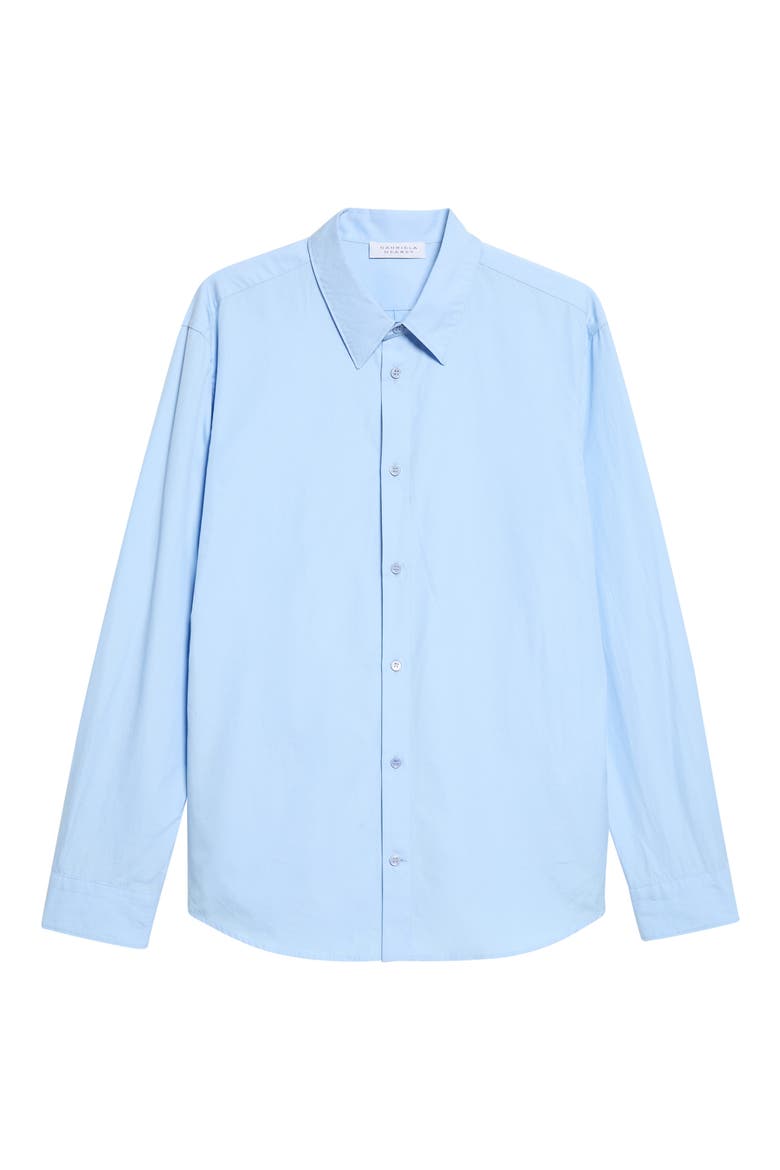 Judie Cotton Poplin Button-Up Shirt, Main, color, HALOGEN BLUE