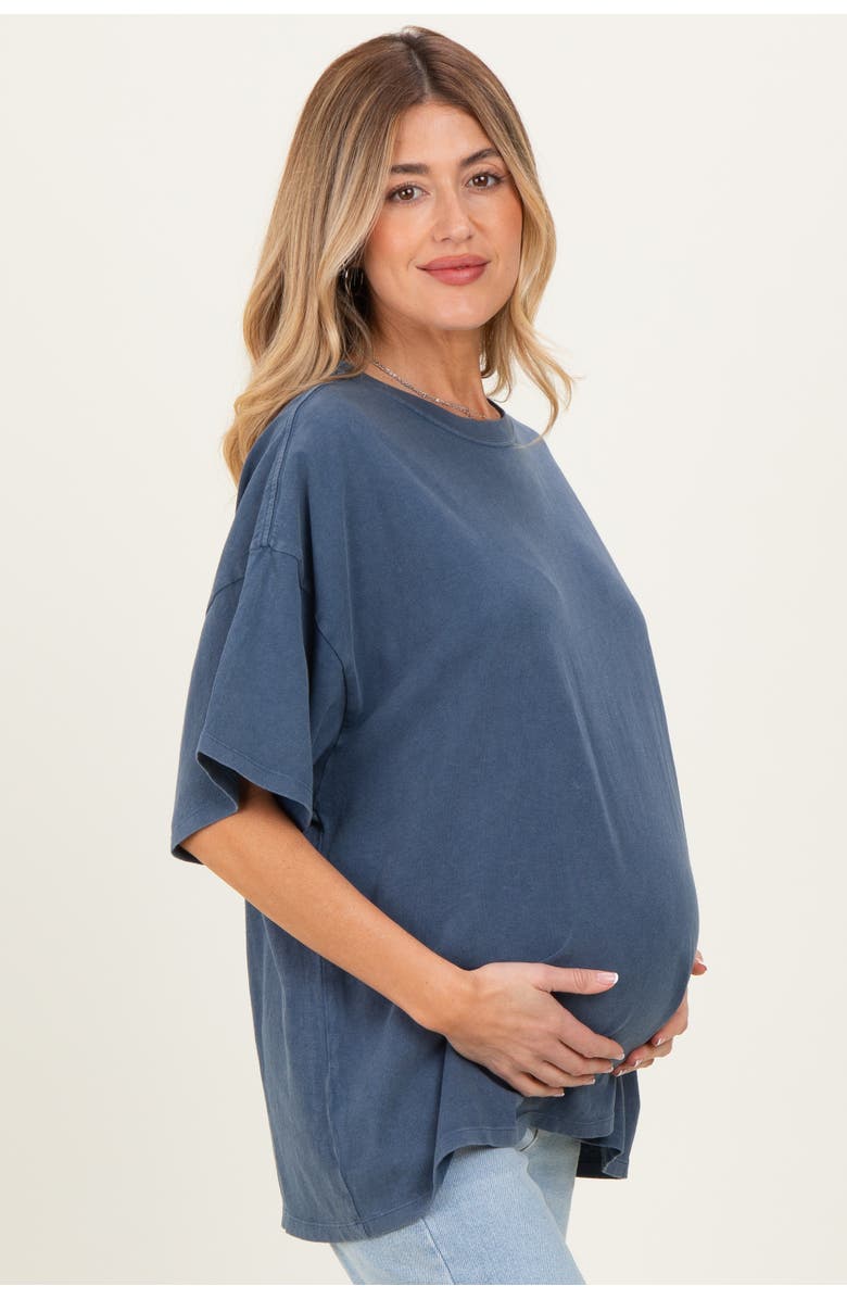 PinkBlush Oversized Mineral Wash T-Shirt, Alternate, color, Navy Blue