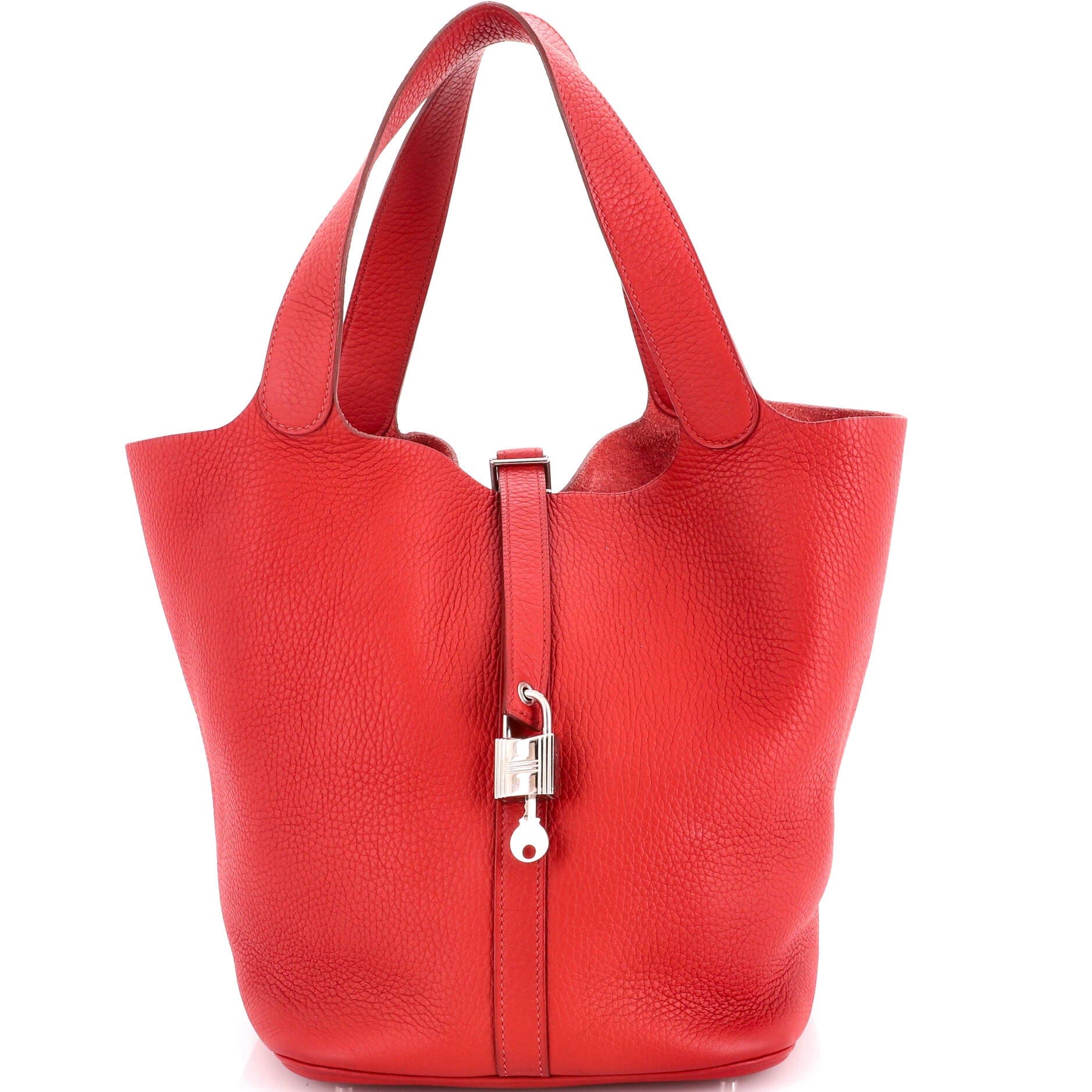Picotin Lock Bag Clemence GM, Main, color, Red