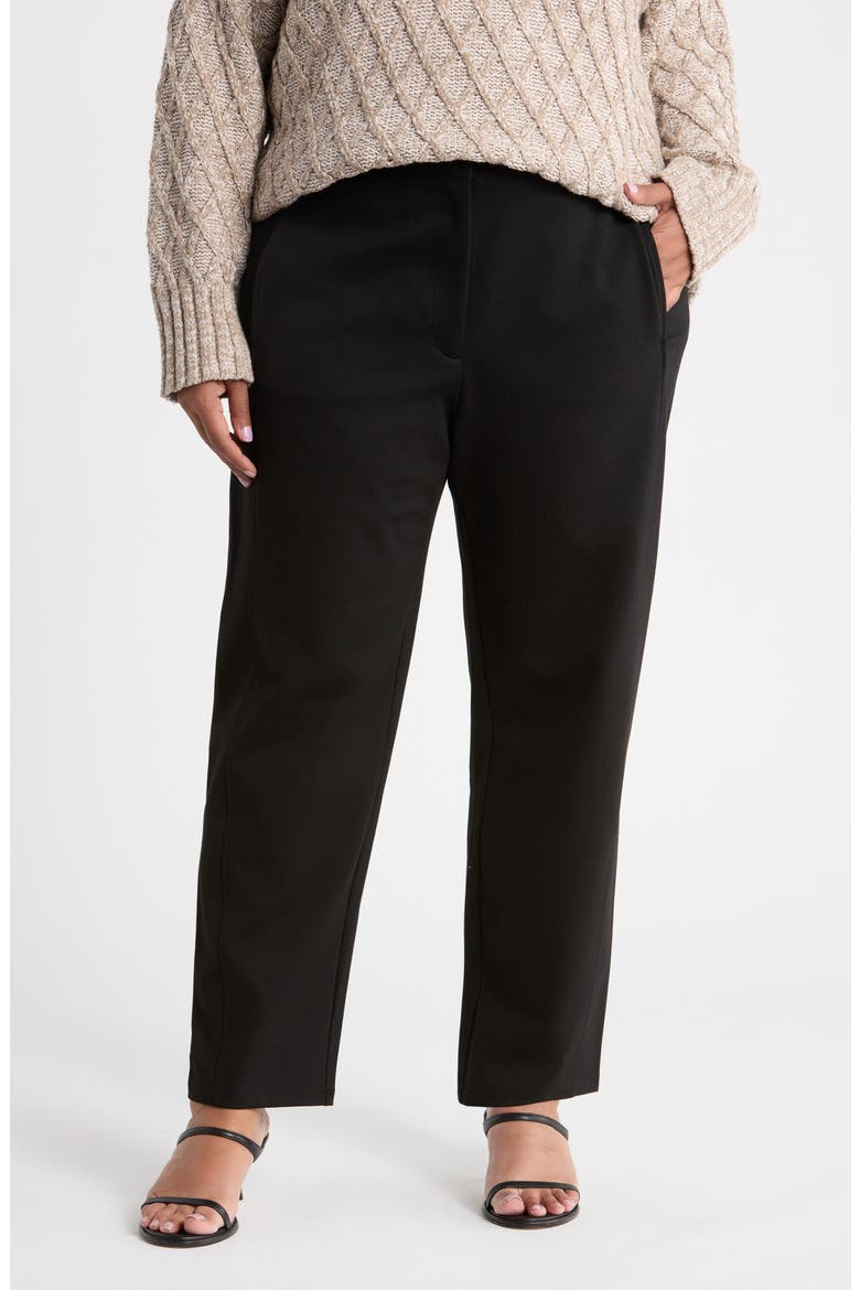 Tapered Ankle Trousers, Main, color, BLACK