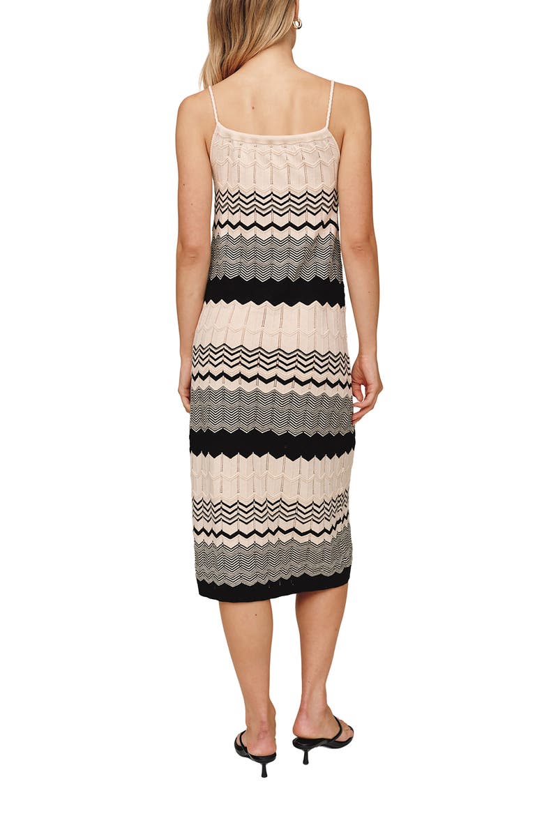Chevron Knit Midi Dress, Alternate, color, SUMMER CHEVRON