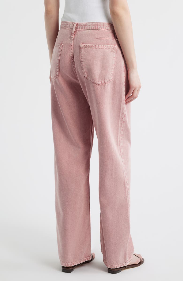 rag & bone Featherweight Phoebe Drawstring Wide Leg Jeans, Alternate, color, Raspbery