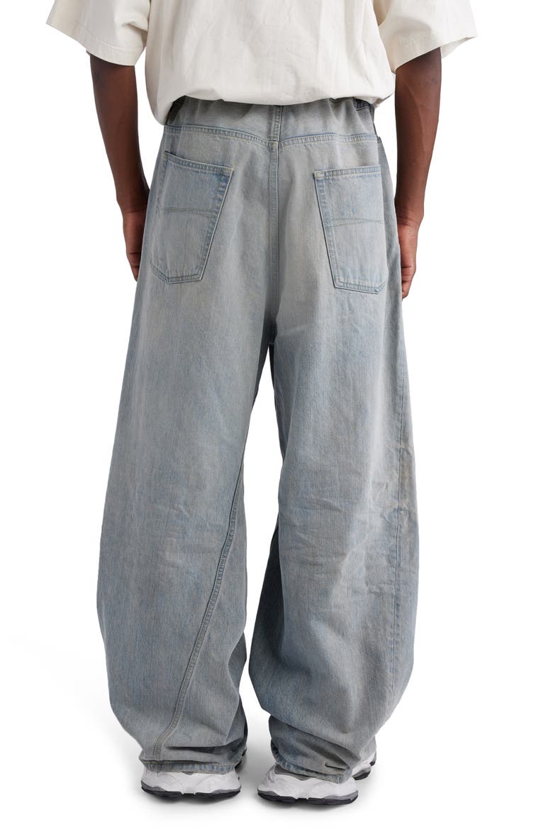 Twisted Seam Baggy Wide Leg Jeans, Alternate, color, OUTBACK BLUE