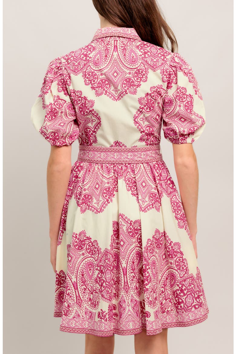 Printed Minidress, Alternate, color, OFF WHITE/ PINK