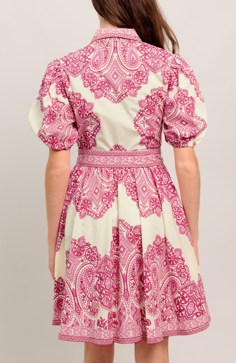 FLYING TOMATO Printed Minidress, Alternate, color, Off White/ Pink