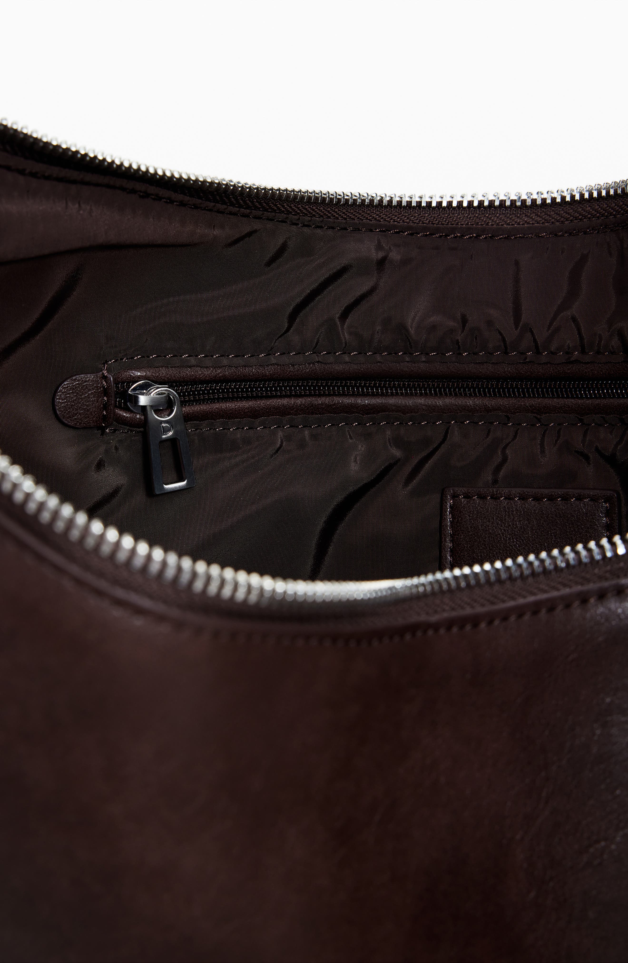 Desigual Faux Leather Shoulder Bag, Alternate, color, Dark Brown