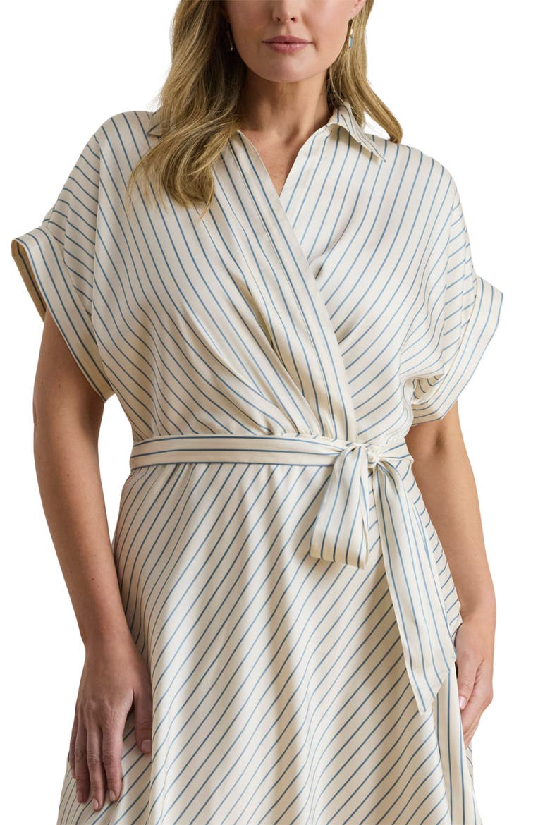 Stripe Twill Dress, Alternate, color, CREAM MU