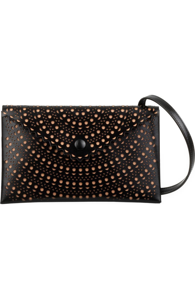 Alaïa Louise 20 Leather Envelope Clutch, Main, color,