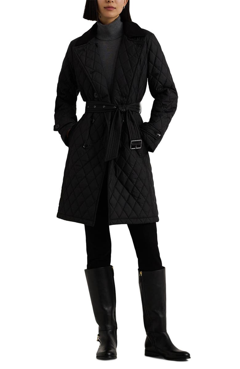 Lauren Ralph Lauren Quilted Trench, Alternate, color, 
