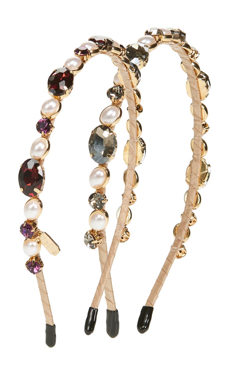 Tasha 2-Pack Jeweled Headbands, Main, color, 