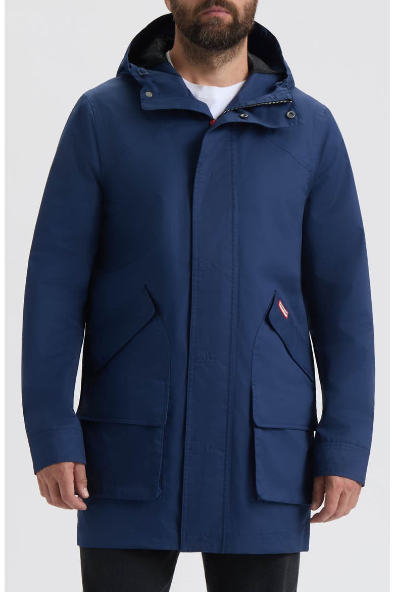 Downing Hooded Rain Jacket, Main, color, NAVAL ACADEMY