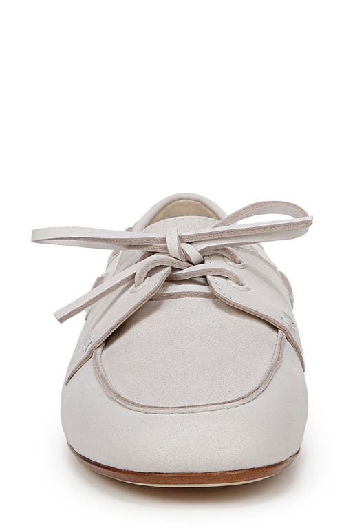 Vince Marin Leather Boat Loafers In White