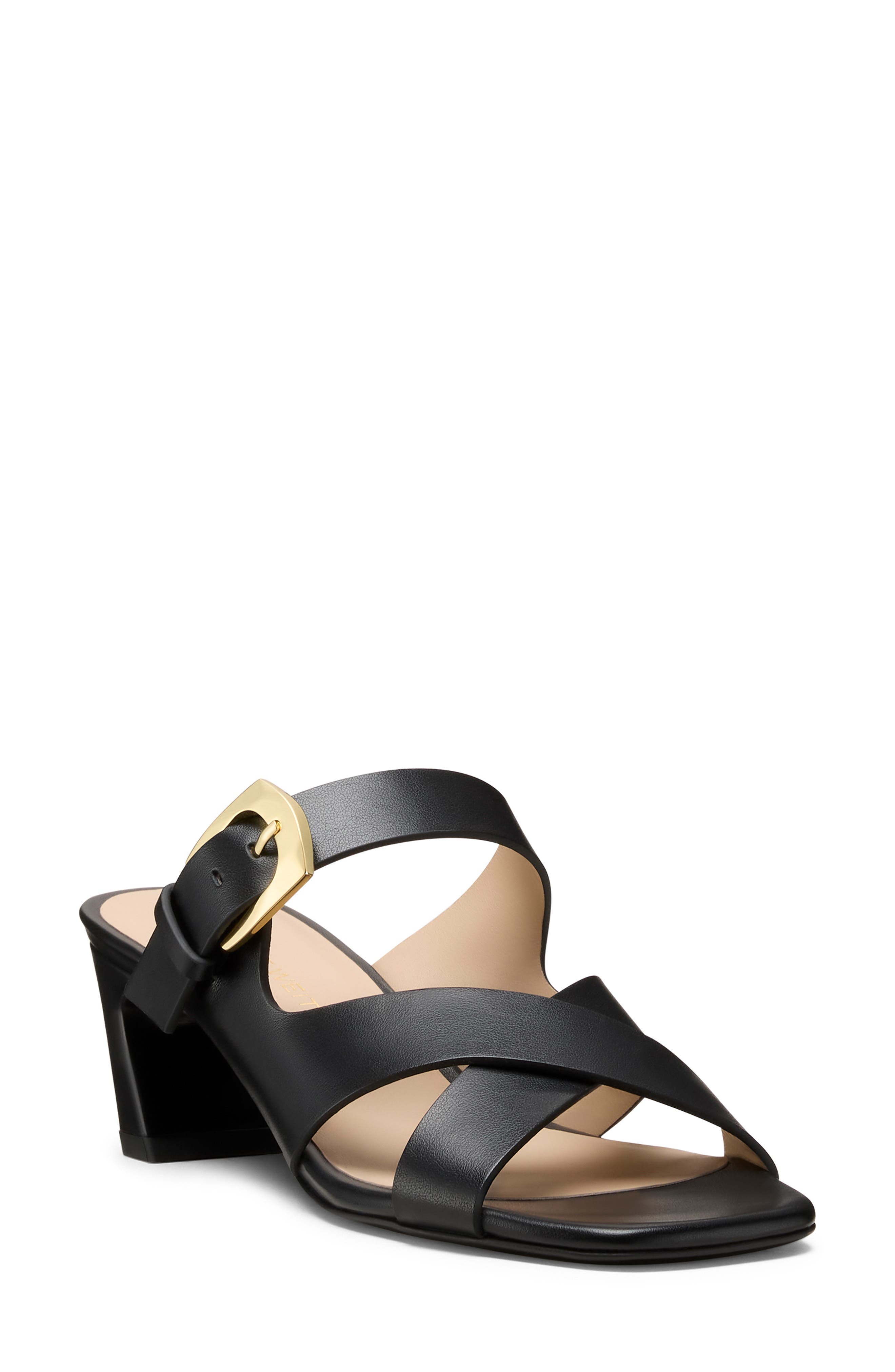 Stuart Weitzman Sai Slide 50, Main, color, Black