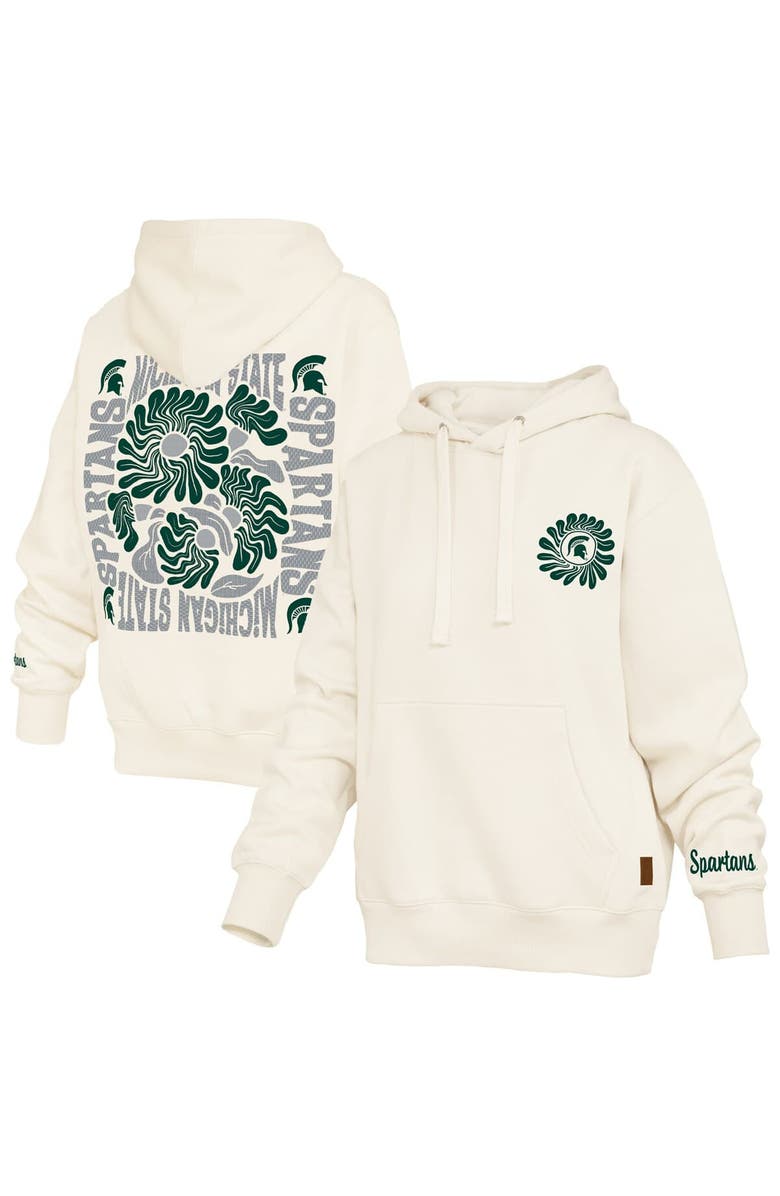 PRESSBOX Women's Pressbox  Cream Michigan State Spartans Elena Janise Hoodie, Main, color, Cream