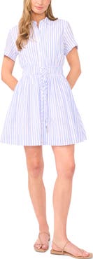 Ted Baker Prentiss Tie Waist Cotton Mini Shirtdress