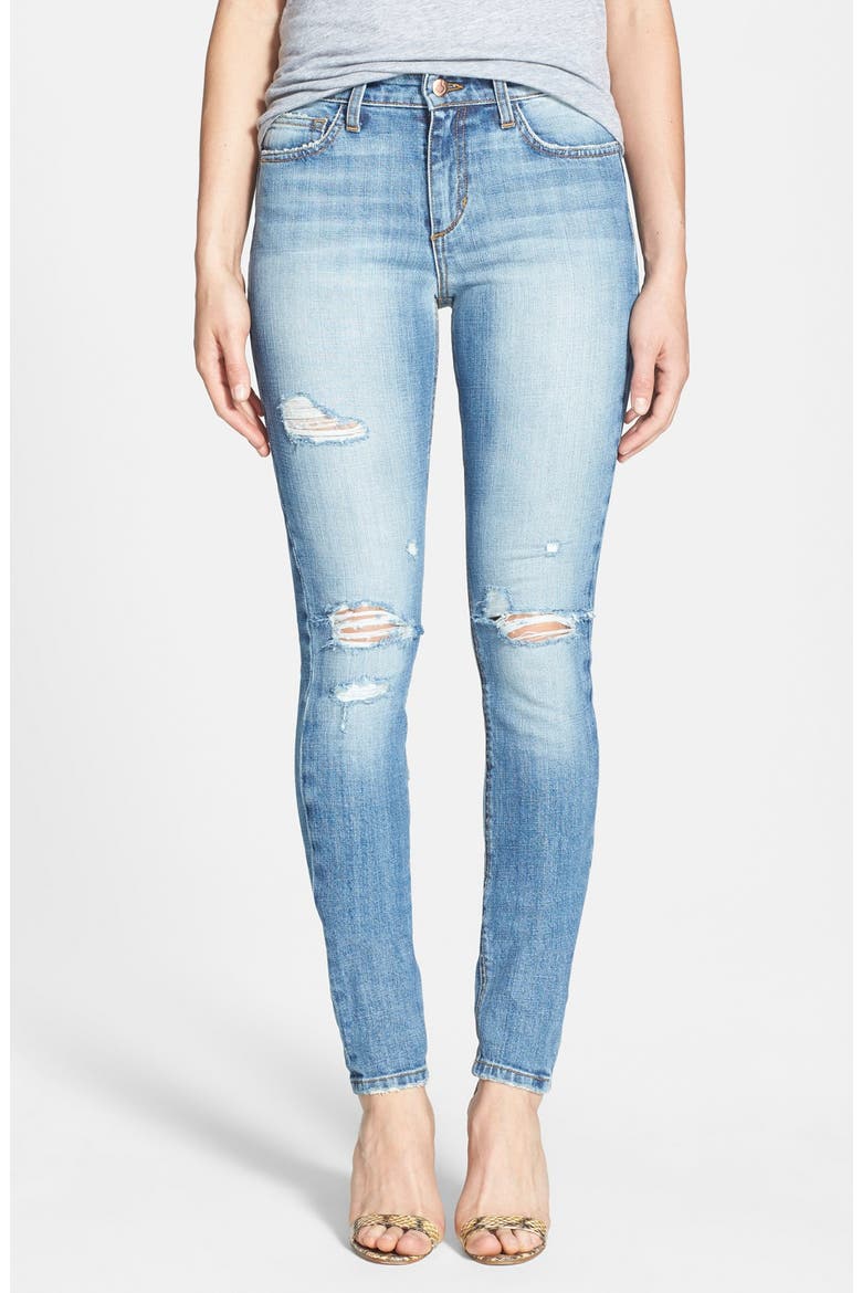 Destructed High Rise Skinny Jeans, Main, color, MERCY