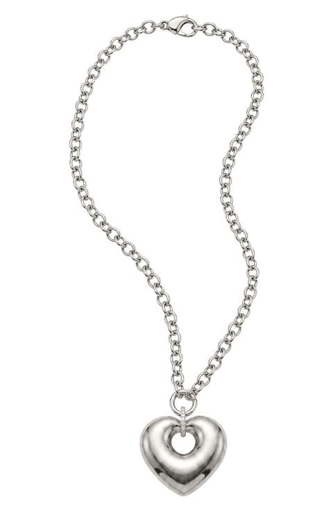 Puffy Heart Pendant Necklace