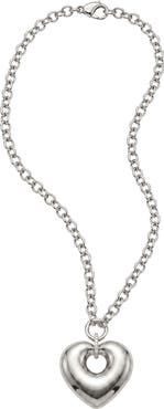 ARGENTO VIVO Puffy Heart Pendant Necklace
