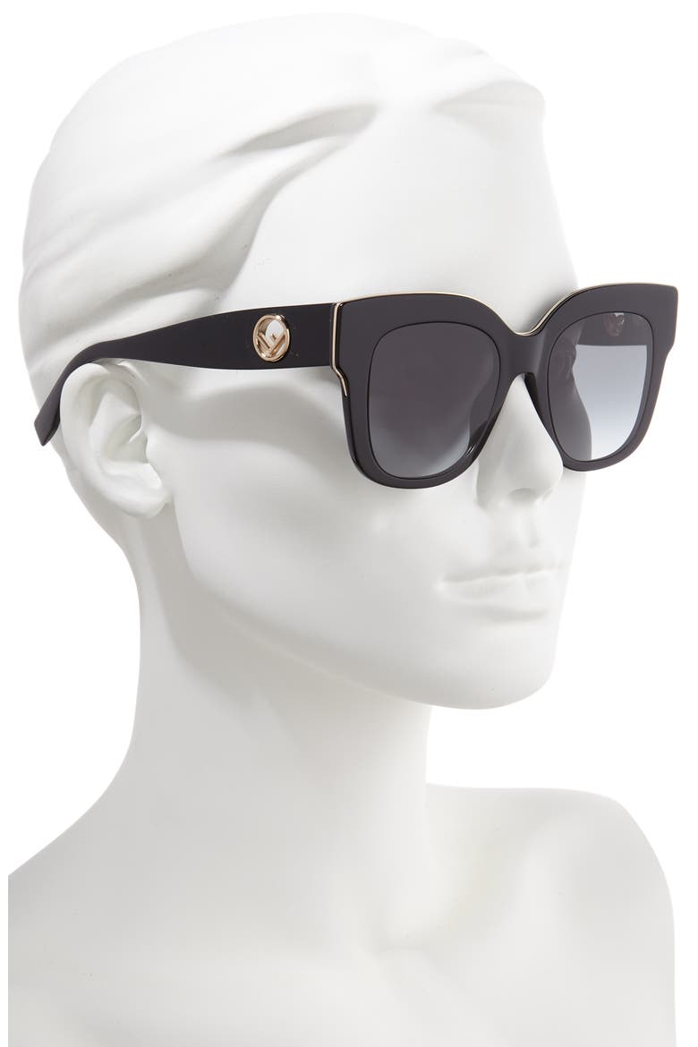 51mm Sunglasses, Alternate, color, BLACK