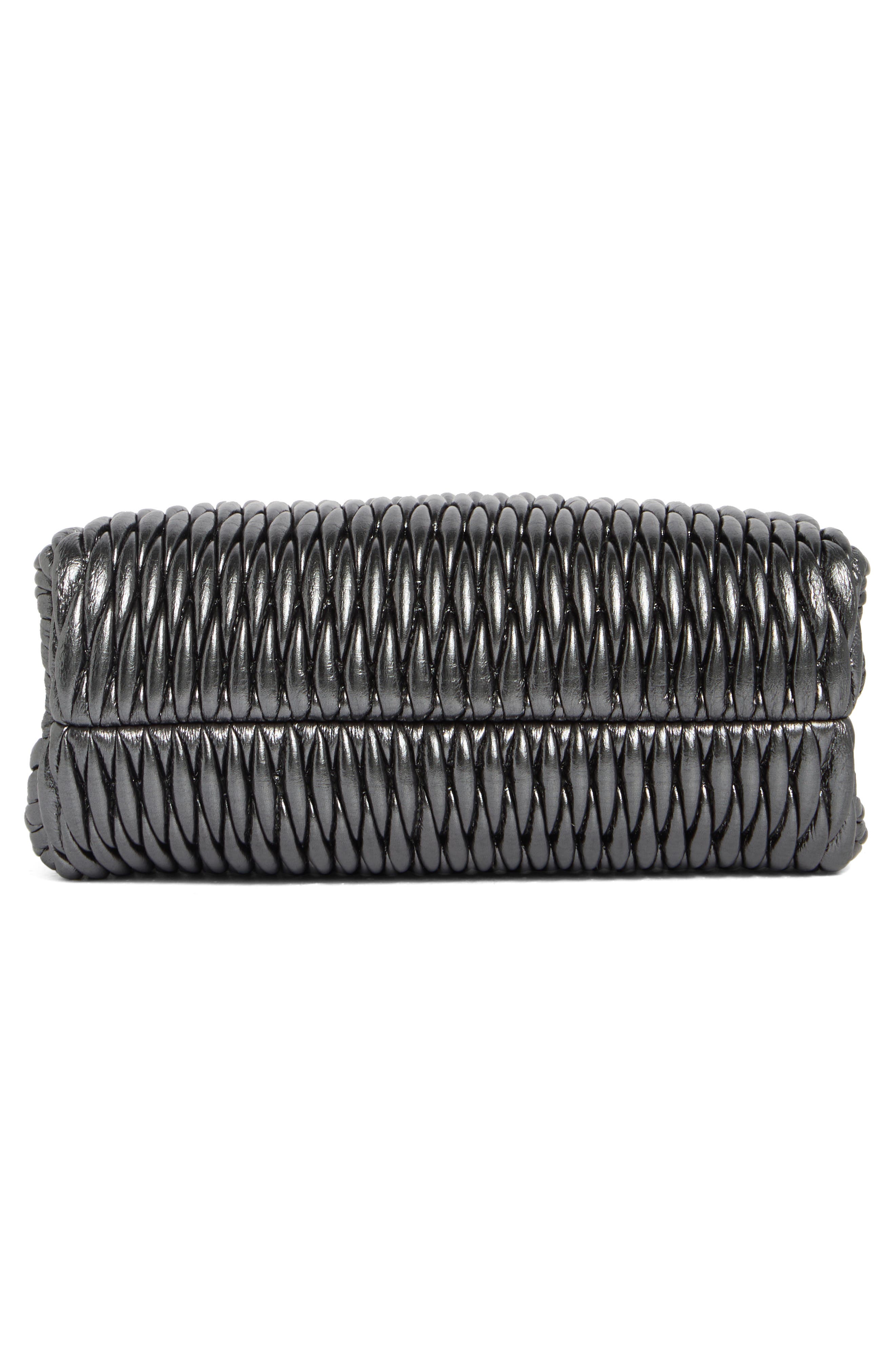 Enzo Metallic Faux Leather Clutch, Alternate, color, SLATE METALLIC