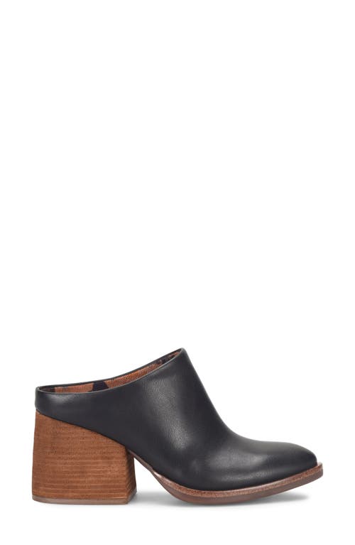 Korks Savi Block Heel Mule In Black