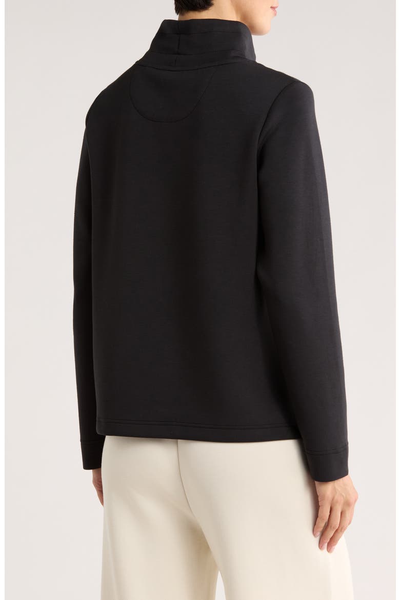 Palm Voyage Mock Neck Sweatshirt, Alternate, color, BLACK