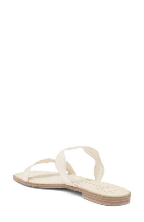 Dolce Vita Ilva Low Slide Sandal In Creme Embossed