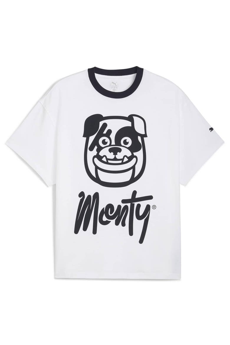 Men's Puma White CF Monterrey 2025 FIFA Club World Cup Hoops T-Shirt, Alternate, color, White