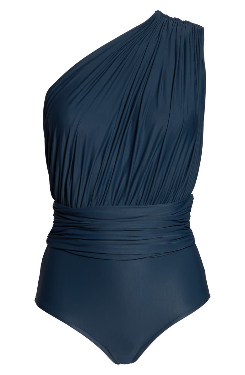Lenny Niemeyer One-Shoulder Draped One-Piece Swimsuit, Alternate, color, 