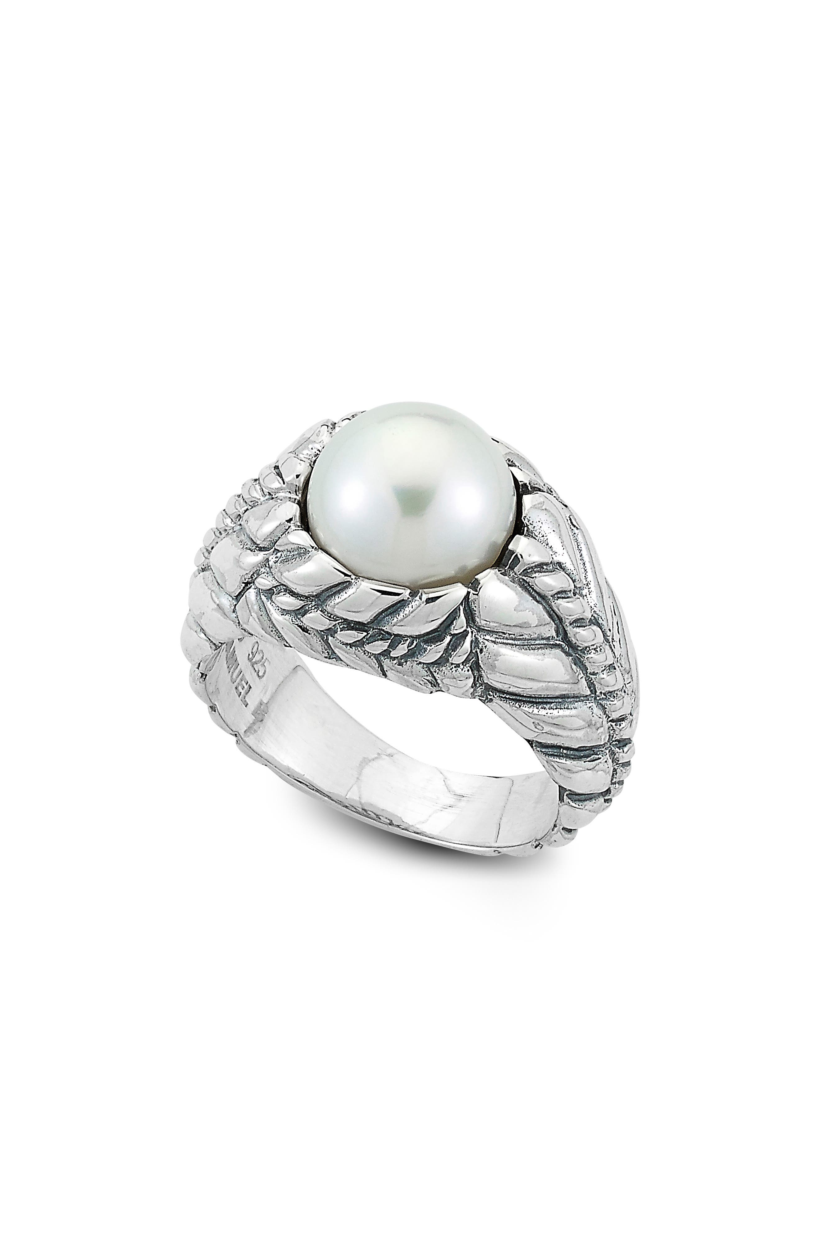 SAMUEL B. Round Freshwater Pearl Ring